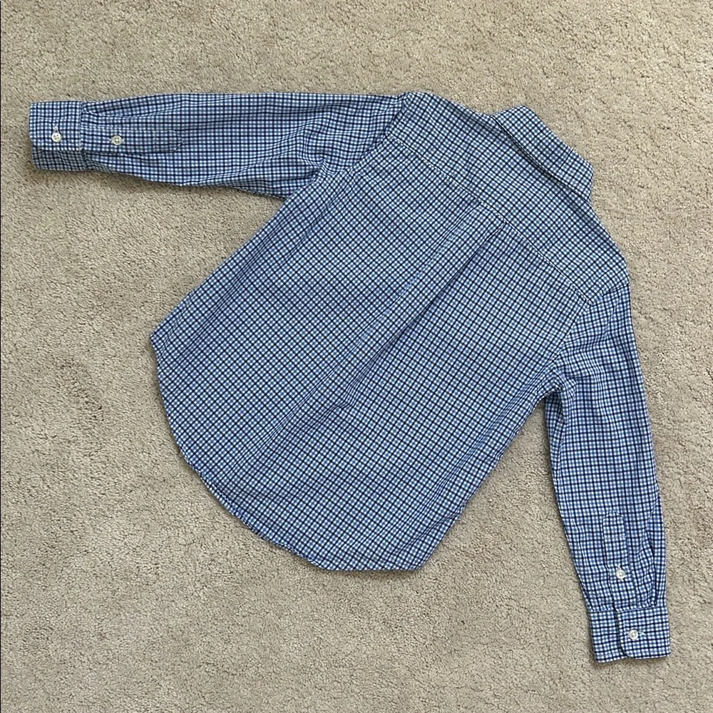 Ralph Lauren Boys Blue & White Gingham Button-Down Shirt